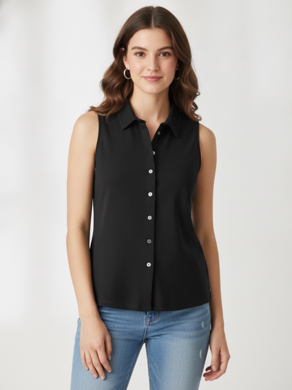 Tommy Hilfiger black sleeveless blouse lg